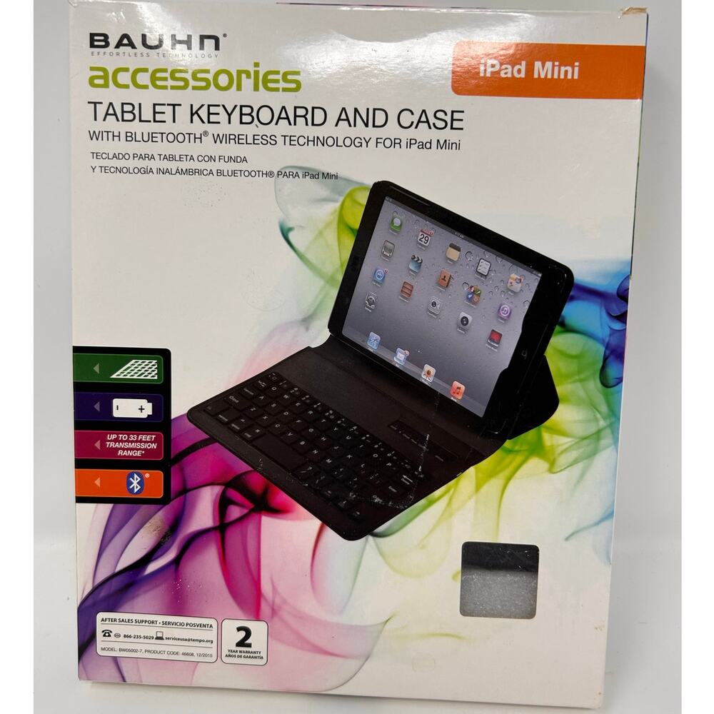Bauhn Tablet Keyboard and Case w/‎ Bluetooth Wireless Technology For iPad Mini